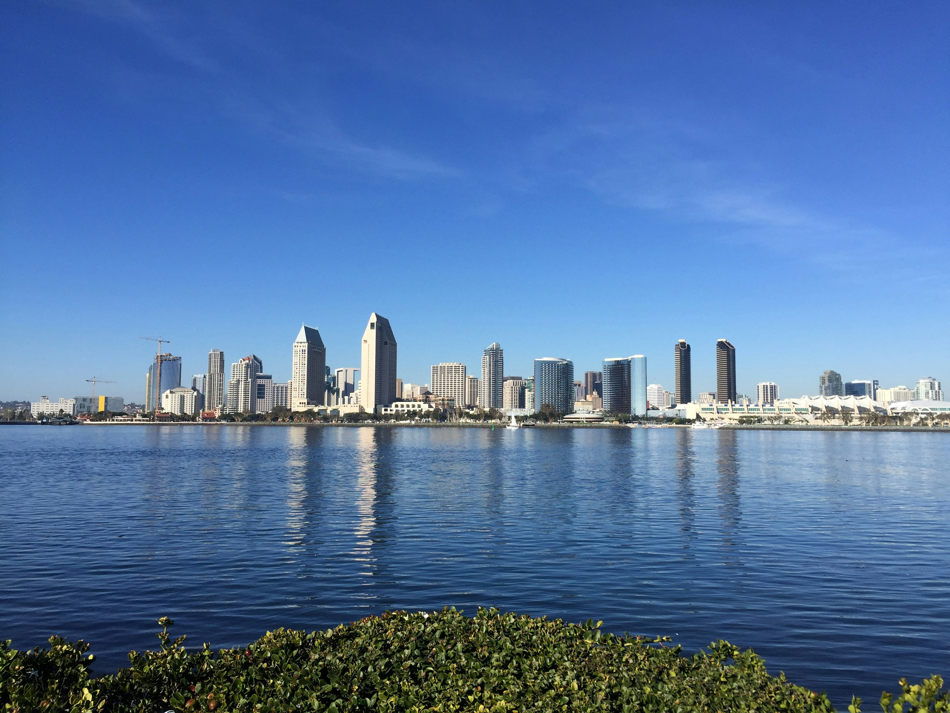 The city of San Diego shot from Coronado